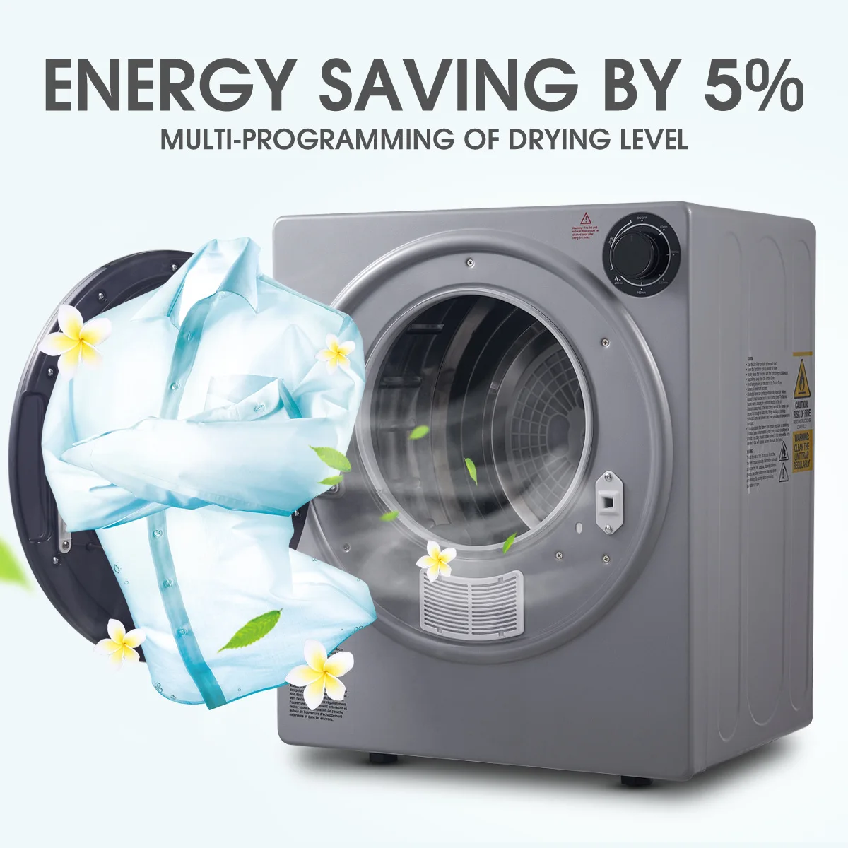Tumble Dryer 4kg Smart Electric Heated Clothes Dryer Clothes Drying Machine for Home 3
