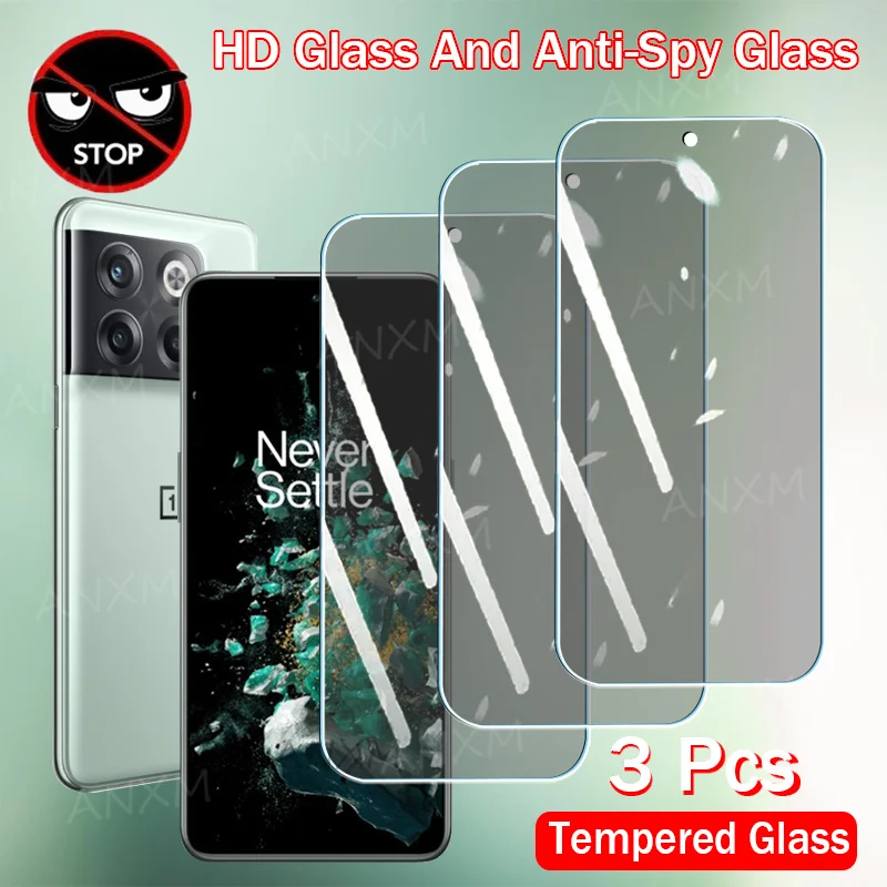 3Pcs Antispy Privacy Tempered Glass For Oneplus 10R 10T 9 RT 9T 9RT 8T