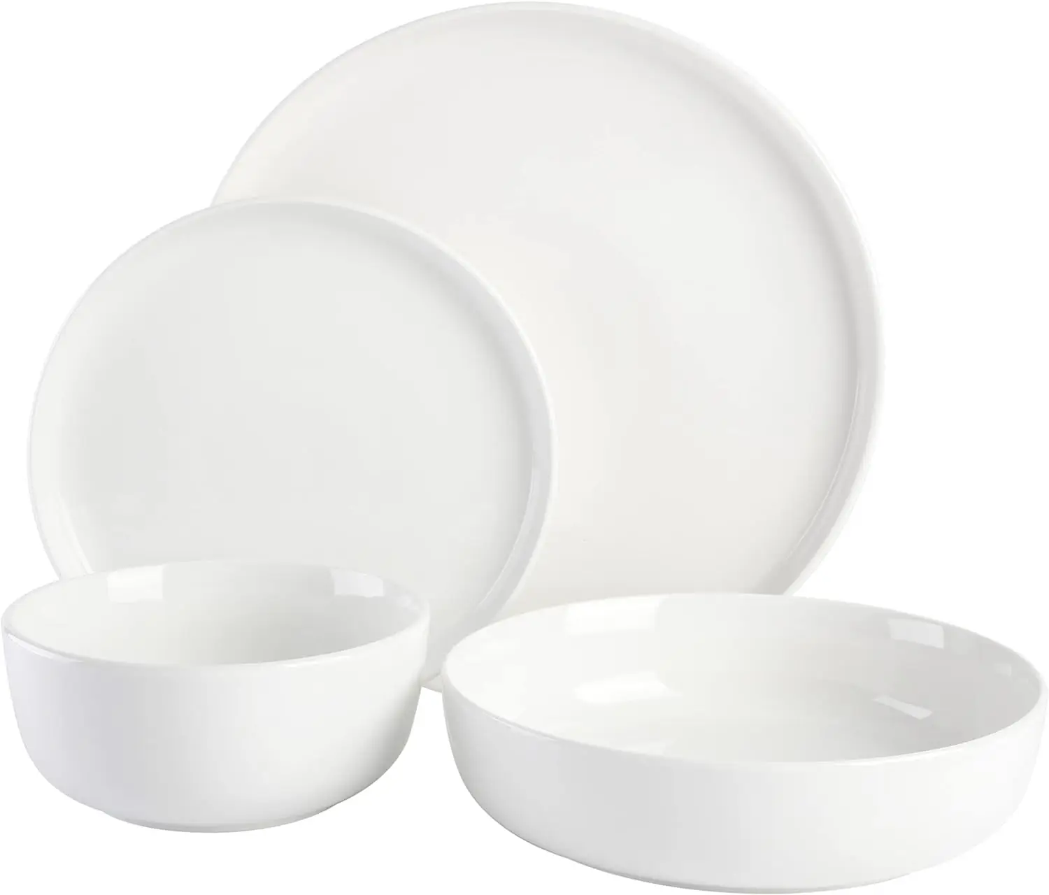

Oslo Porcelain Chip and Scratch Resistant Dinnerware Set, Service for 4 (16pcs)