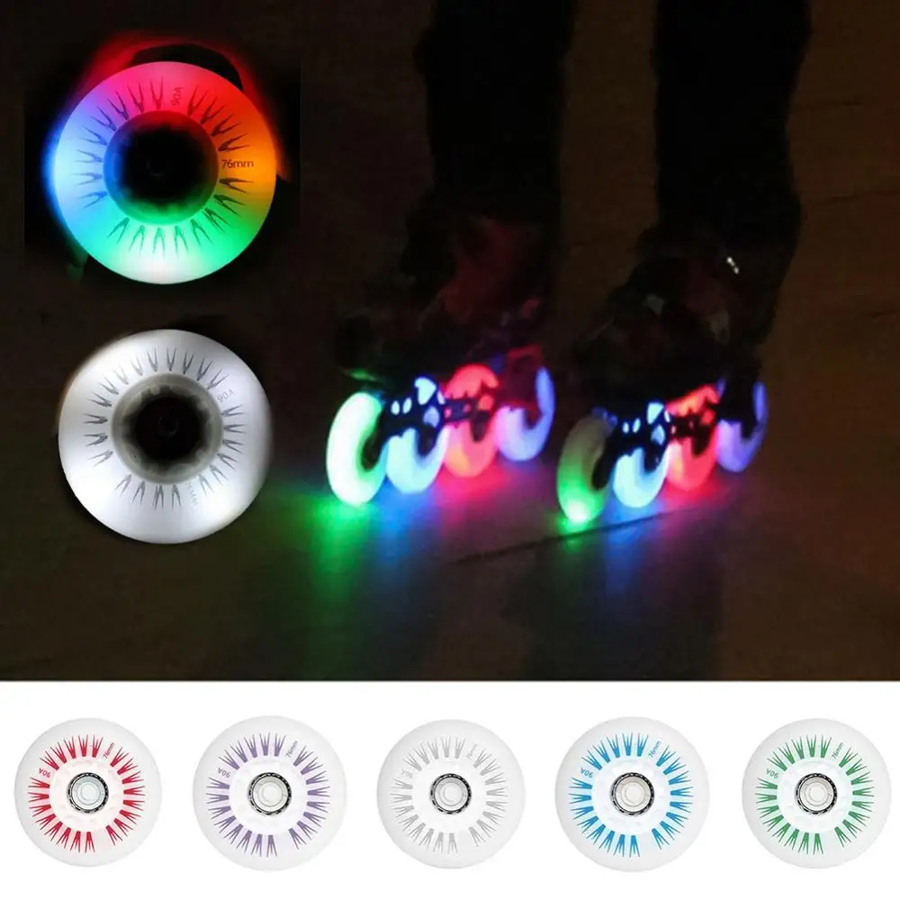 76mm Flashing Roller Skating Wheels