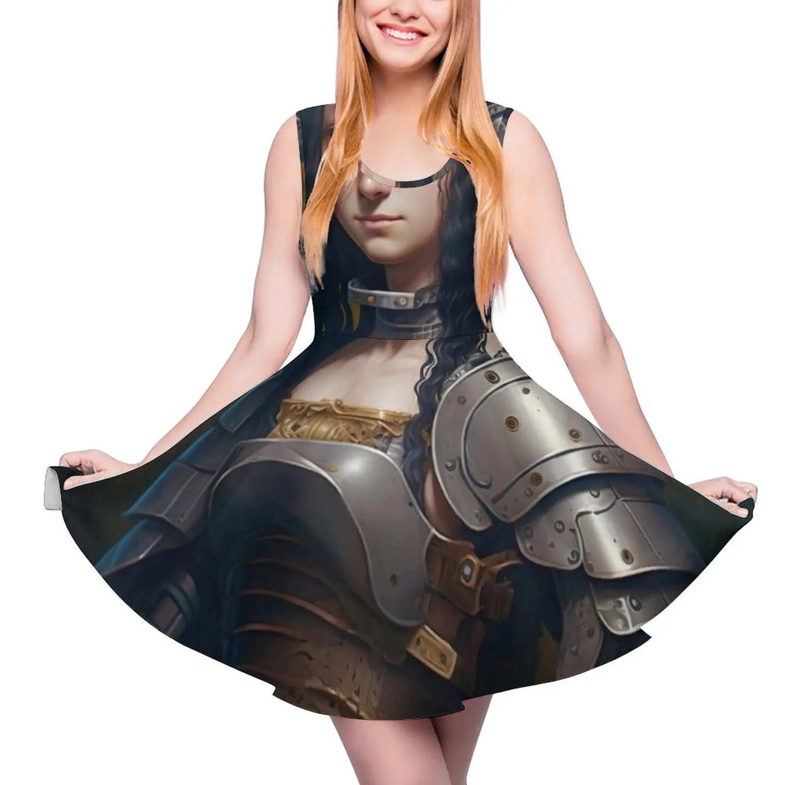 

Женское вечернее платье без рукавов, в стиле аниме