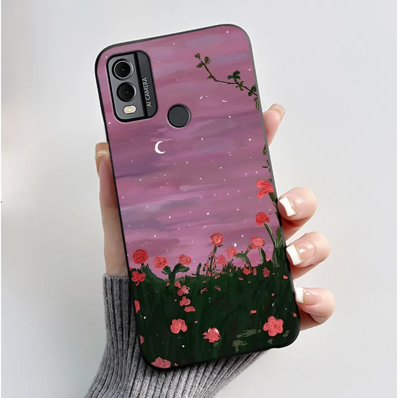 Aesthetic Cute Cat Astronaut Black Silicone Phone Case Shell