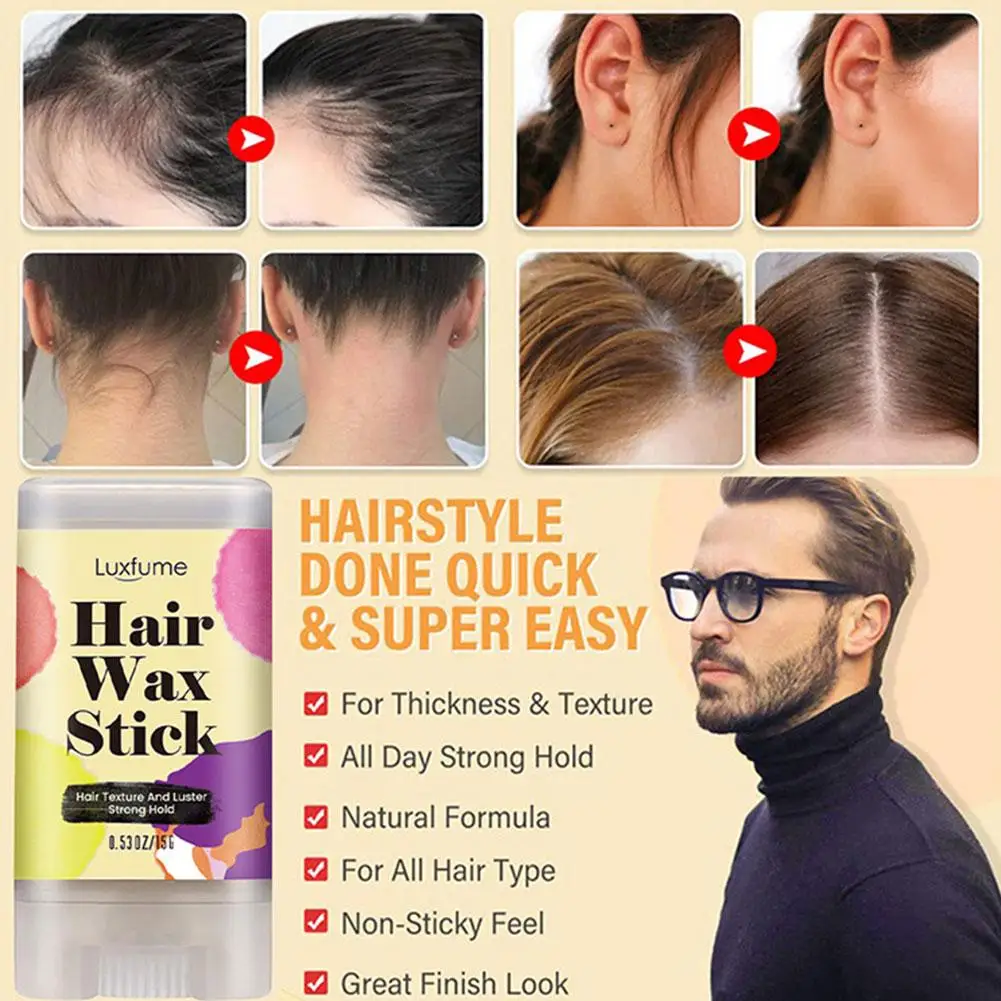 Hair Wax Stick For Women Man Finish Cream Non-greasy Style Hair Oil Pomade Stick Wax For Wig New S6d8