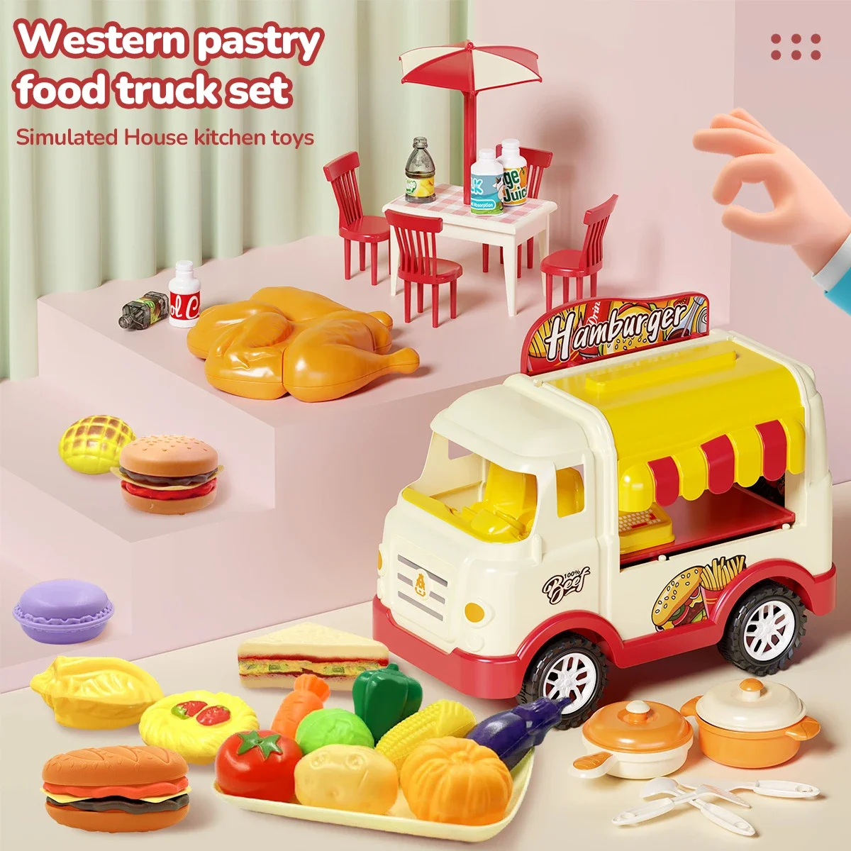 Kids Pretend Play House Simulation Kitchen Appliances Playset Juicer Mixer Vacuum Toaster Set Household Educational Toys Xmas