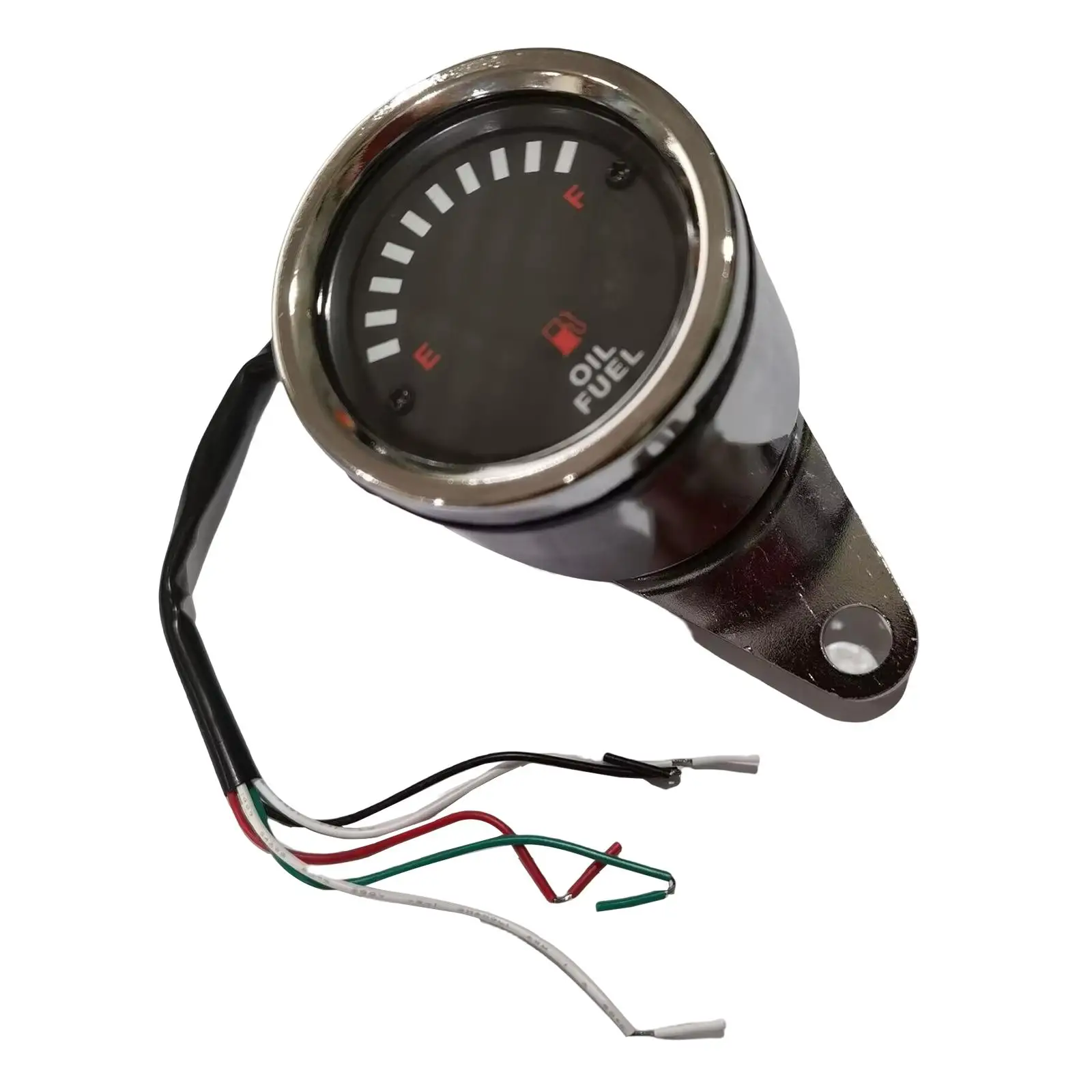 12V Universal Motorcycle LED Digital Oil Fuel Level Gauge 65 mm