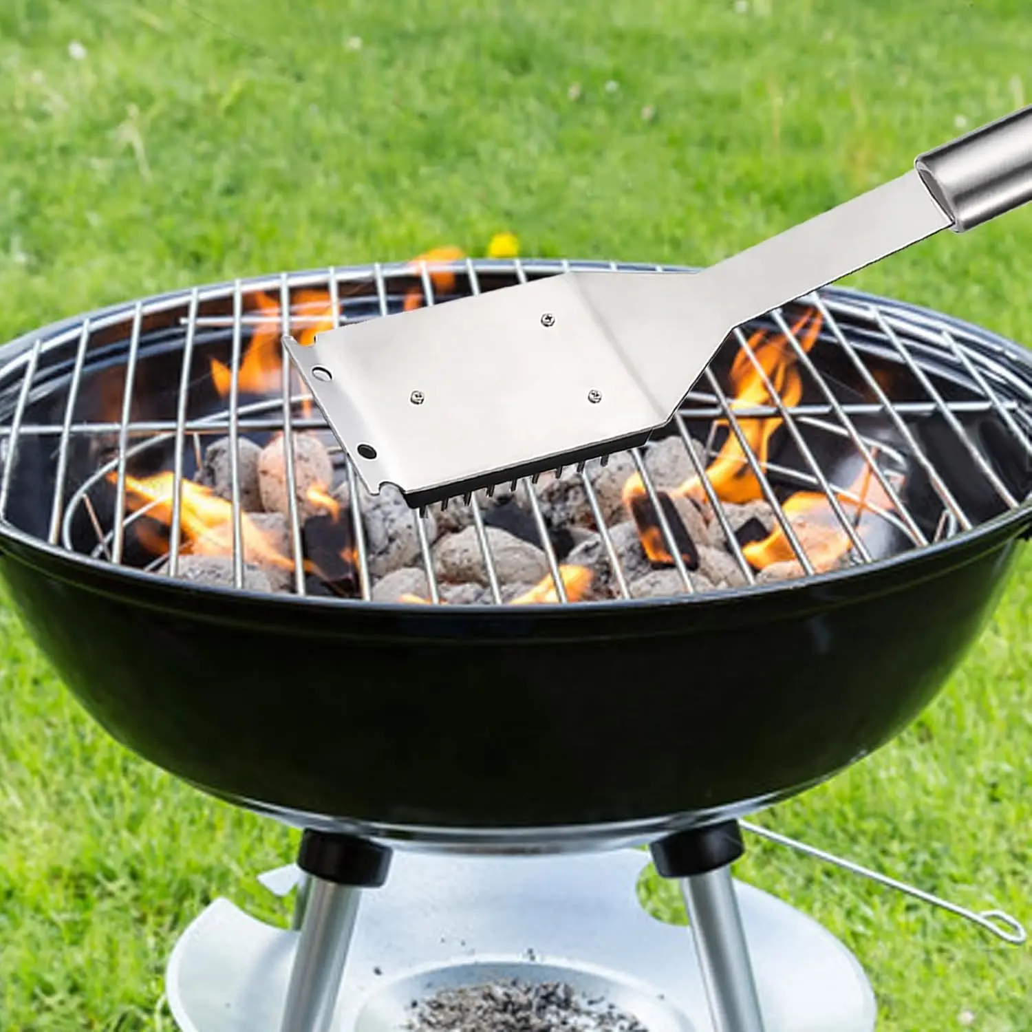 BBQ Grill Brush and Scraper 16.5&rdquo; Cleaning Accessories