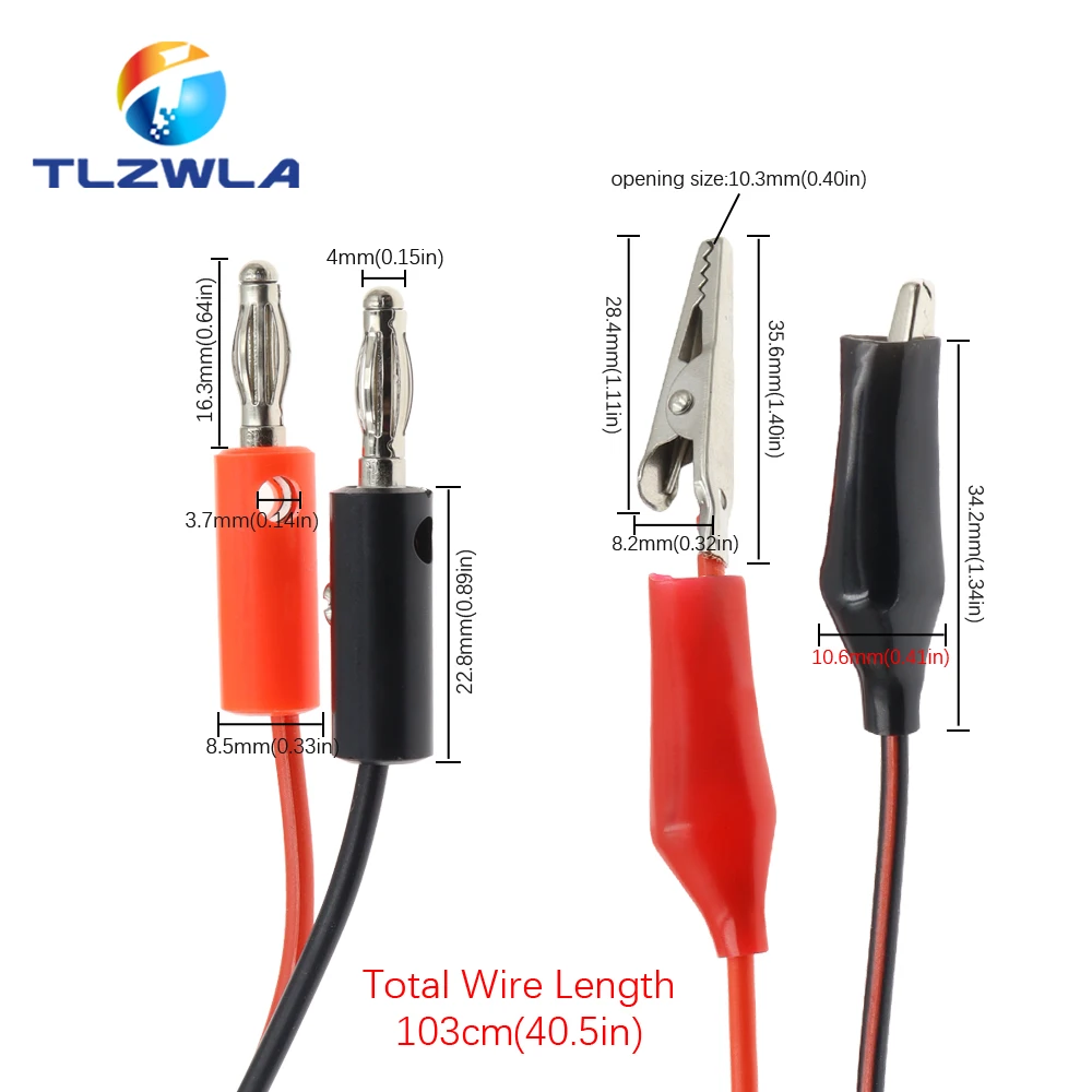 4mm Injection Banana Plug Shrouded Copper Electrical Clamp Alligator Clip Test Cable Leads 1M Testing Probe Alligator Clips Electric Test Clamp Test Lead Cable Test Cable Test Cable Lead Electrical Clamp Test Leads