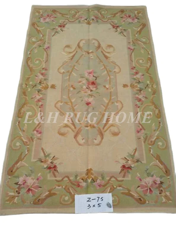 

Бесплатная доставка 3 'x 5' Aubusson коврики ручной работы шерстяные Коврики для украшения дома