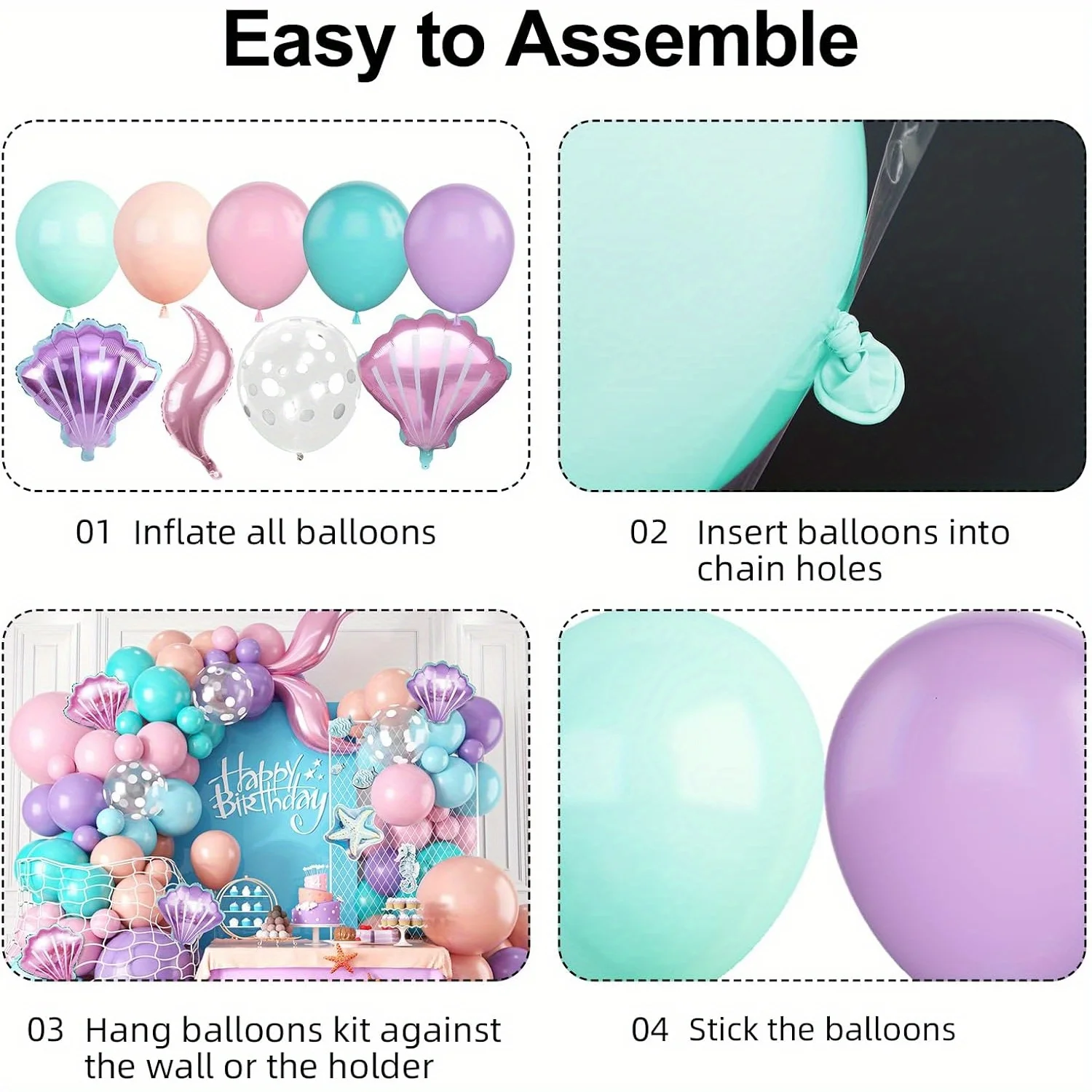 Mermaid Balloon Arch Set 4