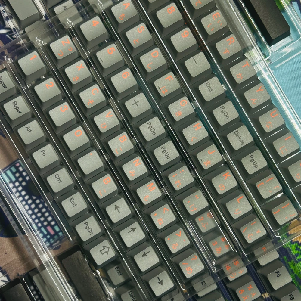PBT 키캡 GMK 신더 키캡 체리 프로파일 염색 서브 인쇄 영어 일본어 키캡 MX 기계식 키보드용 6.25u 7u 스플릿 스페이스