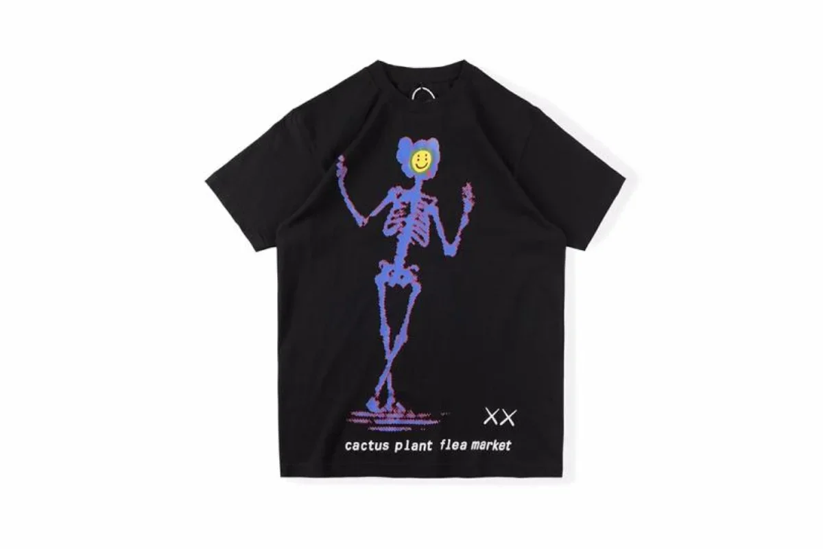 Футболка Мужская/женская с принтом улыбающегося лица и черепа, 100% хлопок