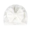 0-6M Lovely Bowknot Knitted Baby Hat Cute Solid Color Baby Girls Hat Turban Soft Newborn Infant Cap Knitting Beanies Head Wraps 5