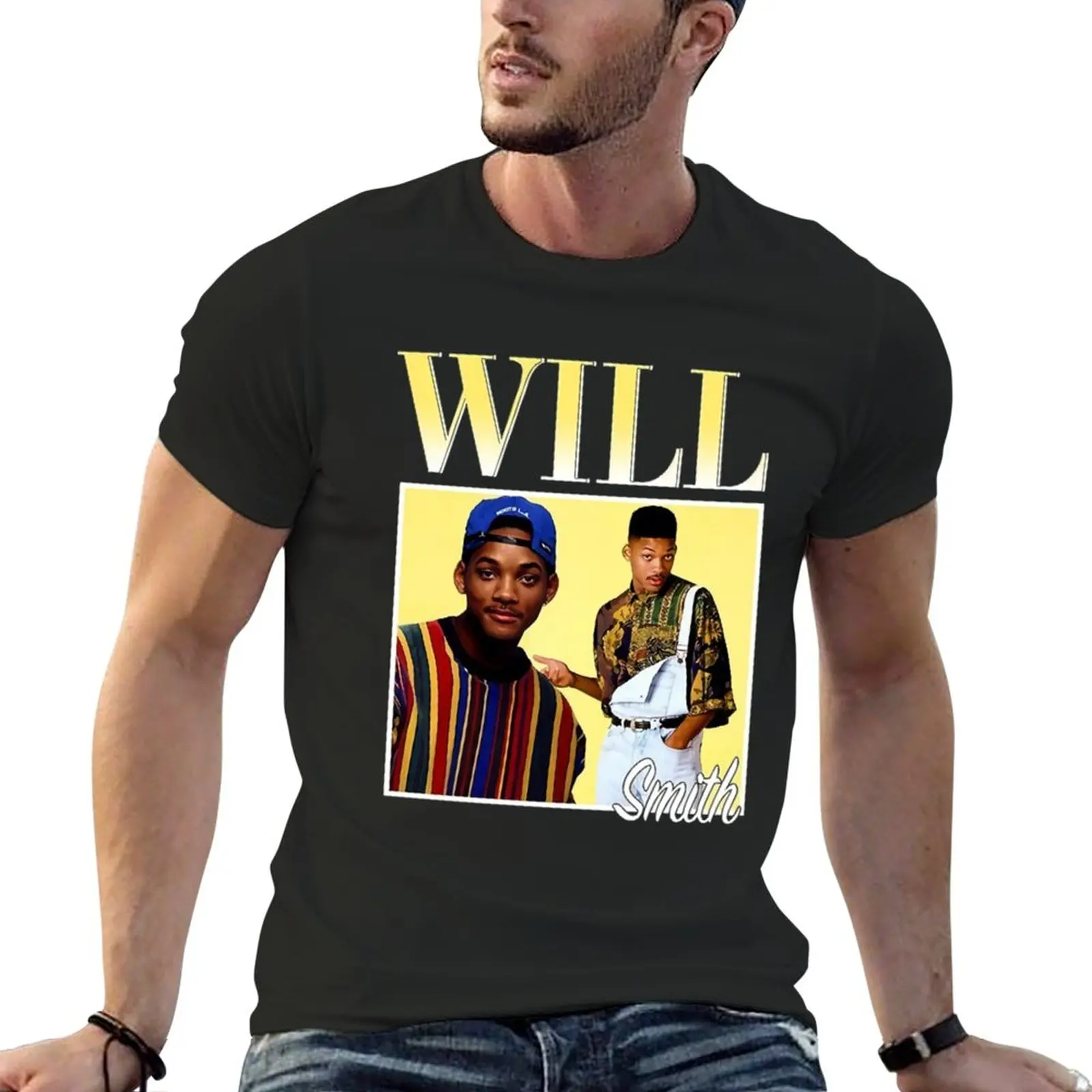 Will-Smith-The-Fresh-Prince-Of-Bel-Air,-Will-Smith-Actor,-Will-Smith-,-Will-Smith-Shirt T-Shirt Sport Fans Abbigliamento Uomo