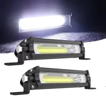 Faro da Lavoro a LED COB per Auto, Luce Diurna DRL, Faretto ad Alta Luminosità Impermeabile per Fuoristrada, SUV, Camion, Lampada di Guida 12V 24V 6000K