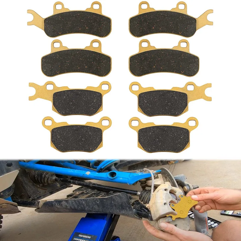 

Front and Rear Ceramic Disc Metal SV Series Heavy Duty Brake Pads Fit for Can Am Defender 800 1000/Defender HD10 HD8 XT （4 Sets）