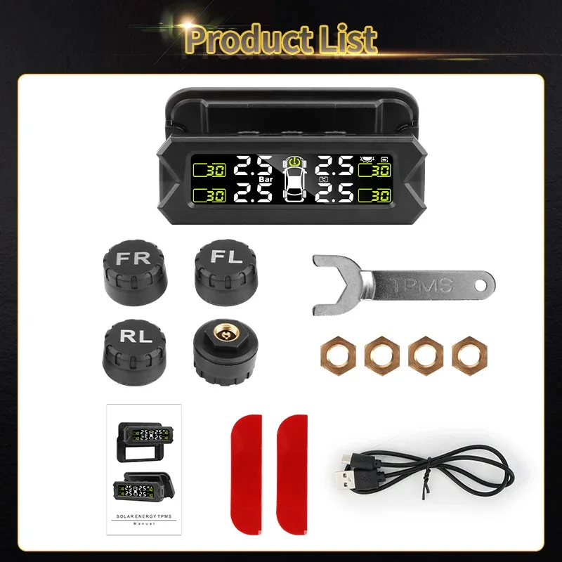 Vtopek ڵ TPMS Ÿ̾ з 溸 ͸ ý, Ÿ̾ , 귡Ŷ , ¾翭 , 360  , IP68 , 6bar