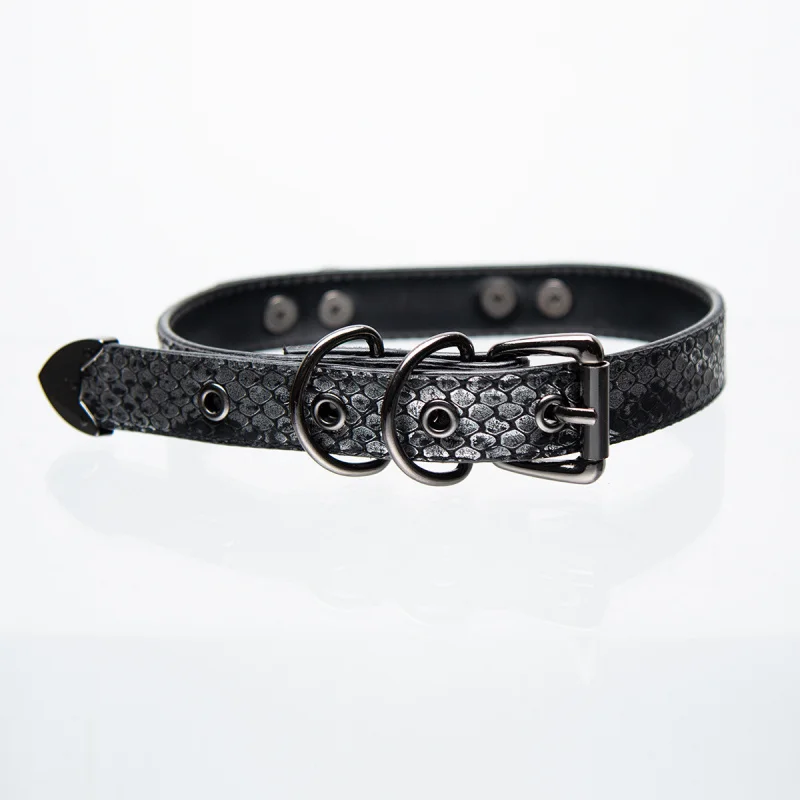 Sexy CollarSMGun Black Snakeskin Pattern Niche Original Snake Accessories Collar Subculture Gothic Hot Product
