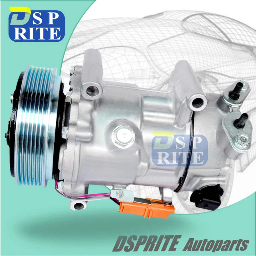 9651910980 Per Peugeot 308 Ac Compressore Peugeot 308 Sw I 1.6 Hdi 2007-2014 Sd6C12 9671216280 9670318880 9659875780 9678656080