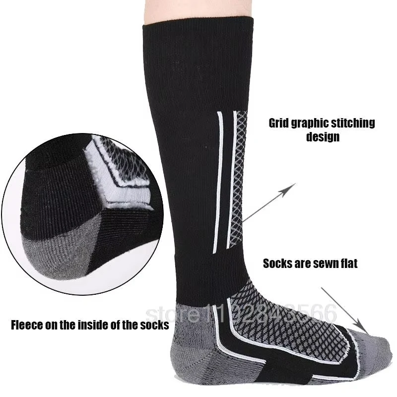 Ski Stockings Ski Thermal Socks Men Women Winter Long Warm Compression Socks Ski Hiking Snowboarding Climbing Sports