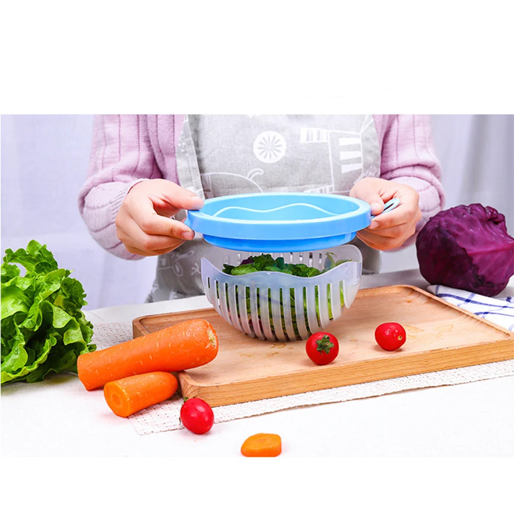 Vegetable Salad Cutter Cutting Bowl Vegetable Slices Cut Fruit for Kitchen Tools Accessories Gadgets Kitchen Items fruit salad bowl
