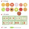 Wooden Math Enlightenment Fruit Fraction Decomposition Plate Montessori Teaching Aid Children's Educational Math Toys 5