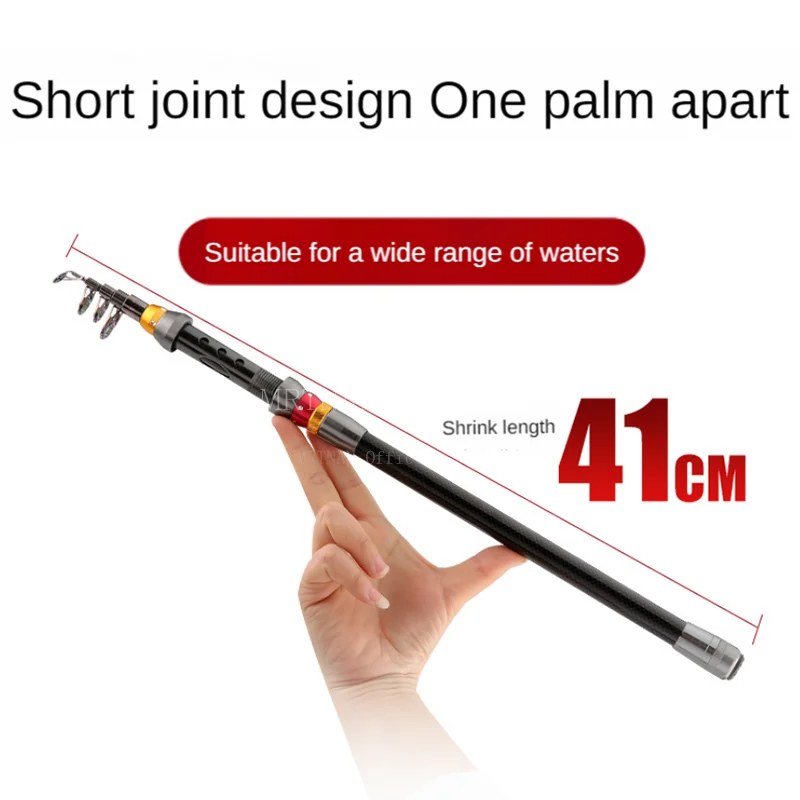 1.8m-3.6m Carbon Telescopic Fishing Rod Rotating Fishing Rod Travel Sea Carp Telescopic Sea