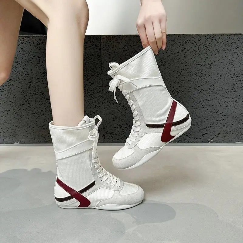 New Summer Luxury Designer Patchwork Round Toe Women's Sneakers Zip Mesh Insole Popular Western Casual Shoes
