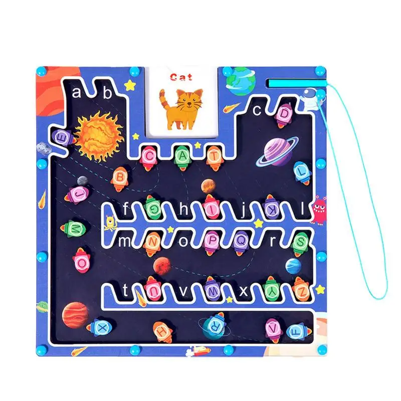 

Игрушки Монтессори с магнитной сортировкой, деревянный лабиринт с цветами и цифрами, Обучающие Развивающие игрушки Монтессори с подсчетом для детей