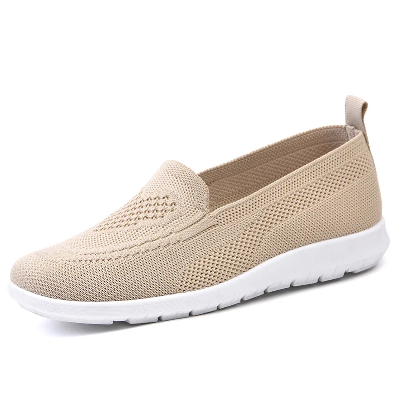 Autumn Women's Lefu Shoes Mesh Flat Shoes Comfortable and Anti slip Women's Sports and Walking Shoes for Middle and Elderly