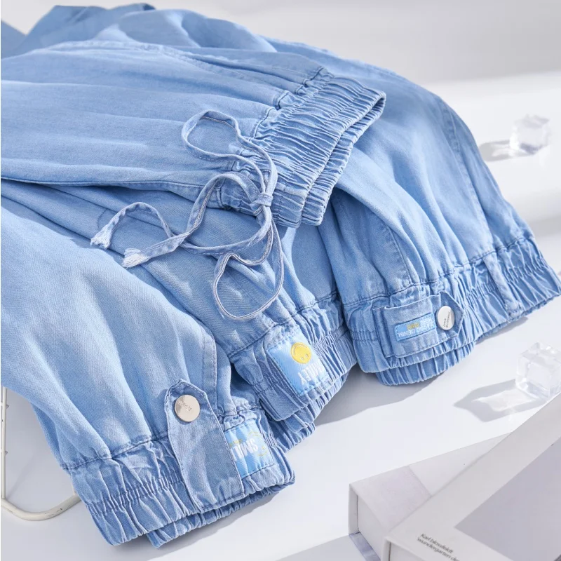 

Fashion Slouchy Streetwear Blue Baggy Jeans for Women High Waisted Soft Pleasantly Cool Girls Boyfriend Denim Lantern pants 2