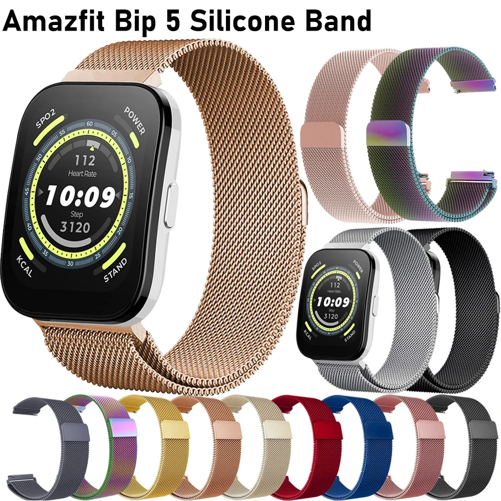 Milanese Loop Strap for Smartwatch - 22mm Stainless Steel Mesh Band Replacement Wristband Bracelet