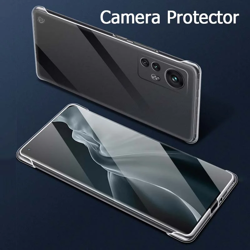 Frameless Translucent Matte PC Phone Case with Ring - Hard Protection, Thin Design