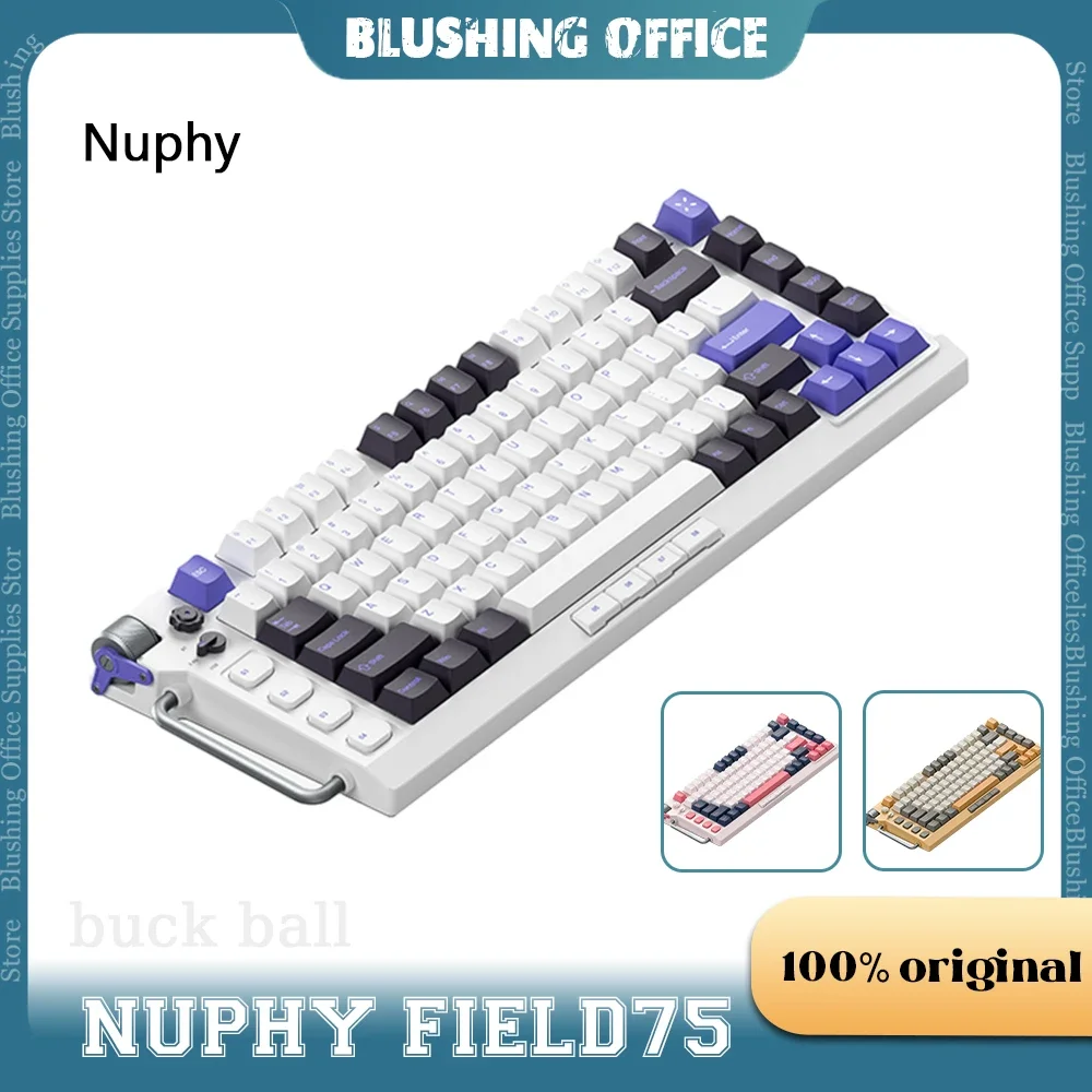 

Nuphy Field75 Wireless Mechanical Keyboard Bluetooth 2.4G 3 Mode RGB Hot-Swap PBT Keycaps Cherry Switch Gamer Keyboards Win Mac