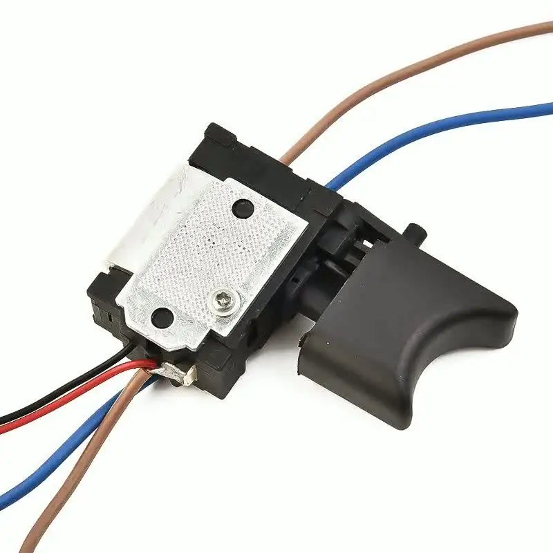 Interruttore A Grilletto Per Trapano Elettrico 7,2-24 V 16A – Con Luce LED, Regolazione Velocità, Ricambio Universale