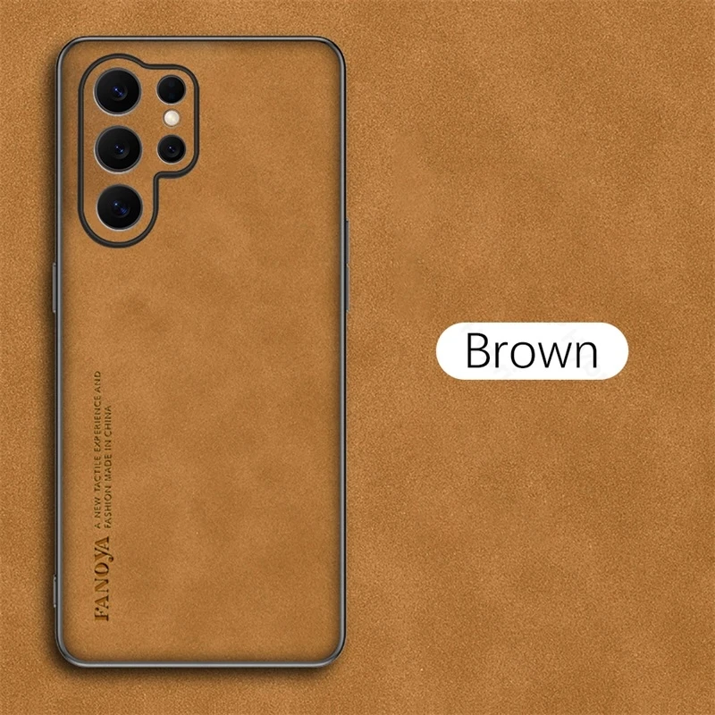 Premium Sheepskin Leather Soft Silicone Case - Back Cover (Black)