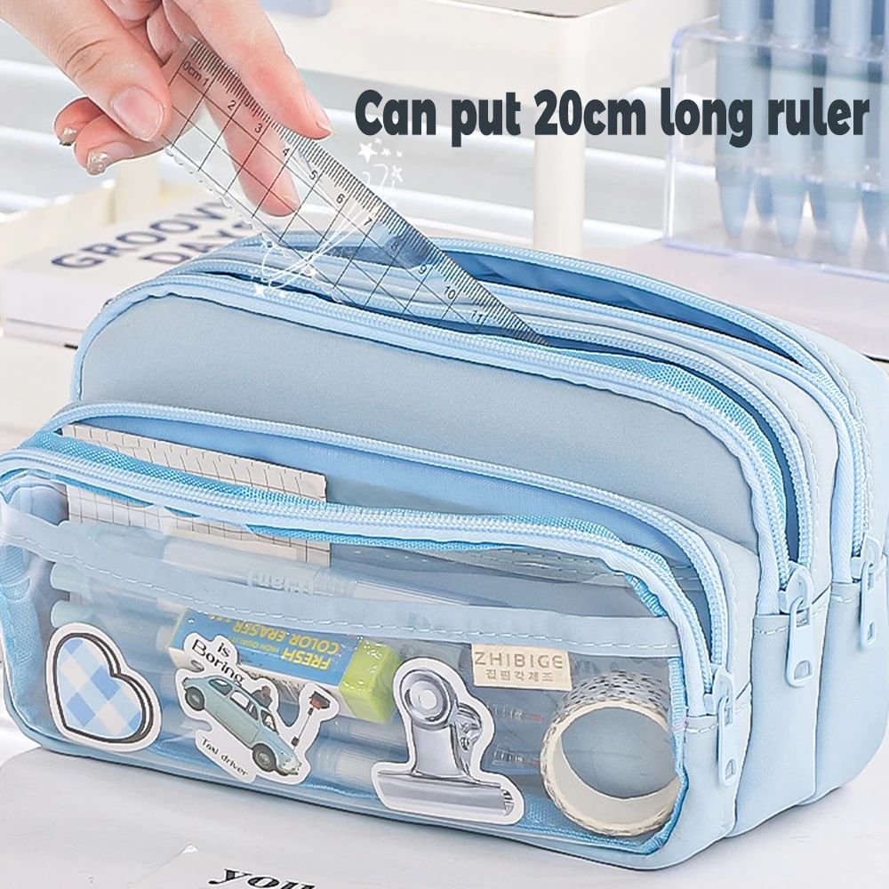 New Simple Pencil Case Large Capacity for School Students - 3
