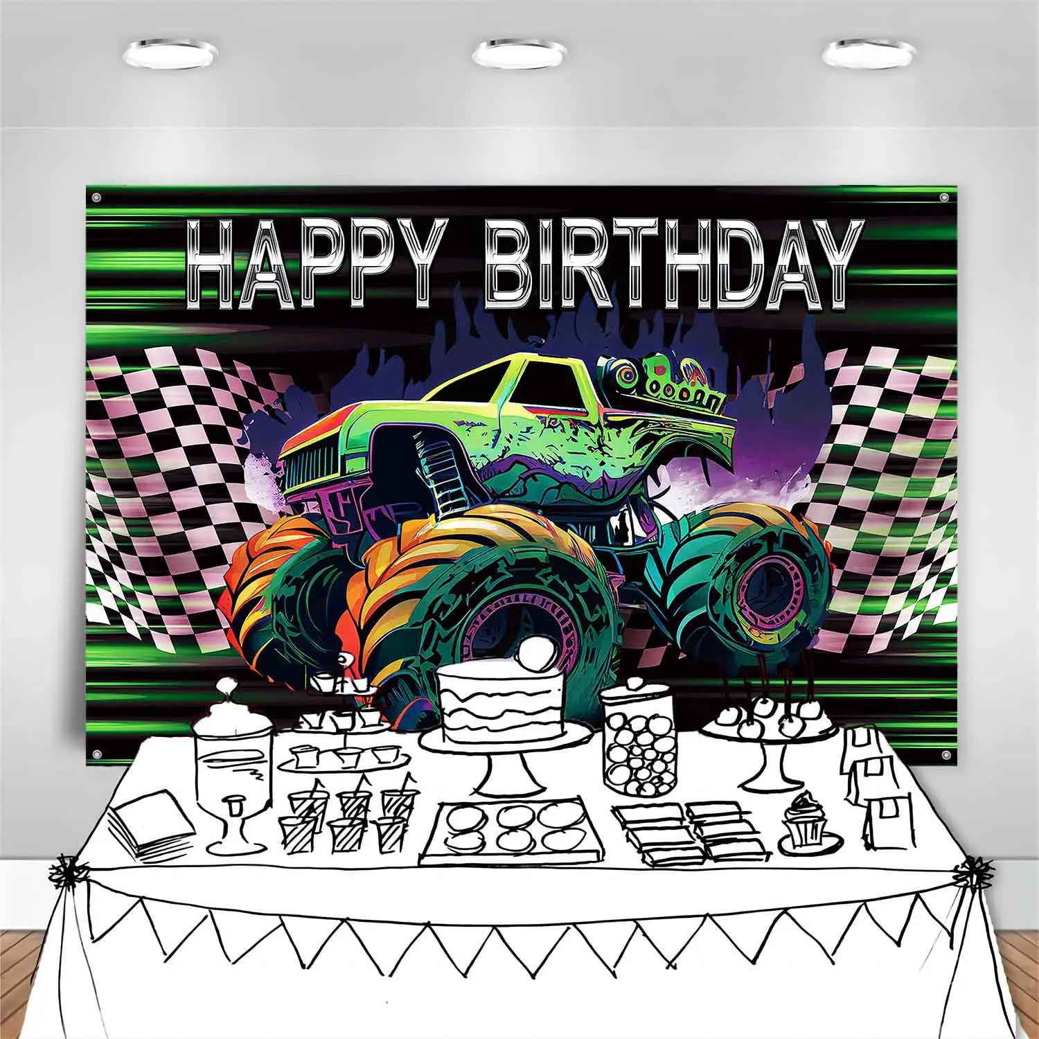 Birthday Background Supplies Birthday Backdrop Decoration Birthday Party Supplies Photography Backdrops Backdrop Photography Background Kids Birthday Baby Shower Gender Reveal Wedding Anniversary Party Decorations Banner