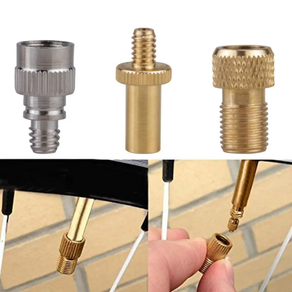 

Dropshipping!! 3Pcs/Set Bike Air Pump Valve Adapter French to American Convert Wheel Gas Nozzle