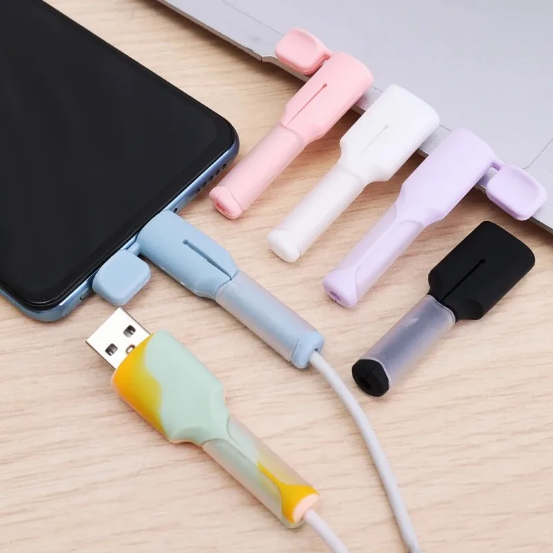 Cable Protector Cable Wire Protector Charger Protective Cover Charger Protector Charger Protective Case Silicone Charger Cable Winder Protector USB Type C Anti-break Protective Sleeve iPhone 15 Samsung Xiaomi Huawei Cord Cover