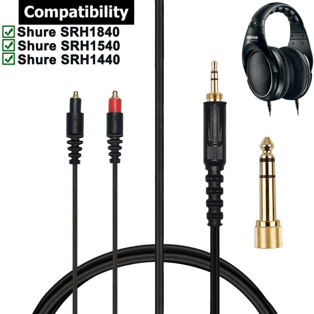 プロの交換用ケーブル,shure srh1440,srh1540,srh1840用の延長コード