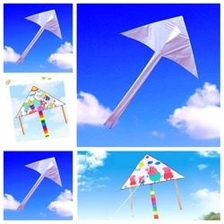 Free shipping 2m diy kites flying toys for children kites white kite factory wholesale nylon ripstop fabric diamond kites cerf