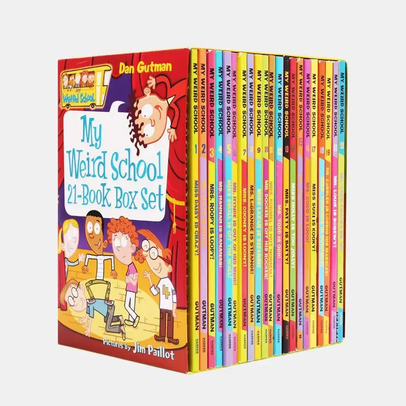 

Детские книги с картинками Crazy school на английском языке для учеников начальной и средней школы забавное чтение для детей в возрасте от 5 до 13 лет
