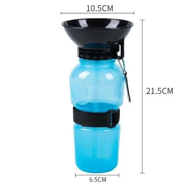 500ml Portable Dog Water Bottle – Travel Bowl