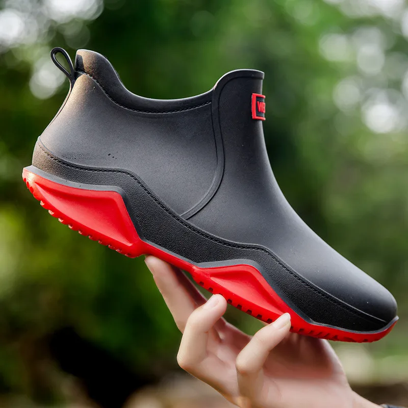 Bottes cheville homme pêche extérieur cuisine chaussures eau imperméables antidérapantes