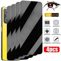 Privacy Glass Anti-Spy Screen Protector for 4PCS (For Poco M5S)