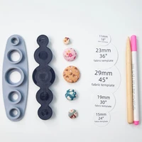 KX4B Universal Tool for Cover Buttons DIY Cloth Button Tools Size: 11mm, 15mm, 19mm, 23mm, 29mm, Make Own Covered Buttons 2