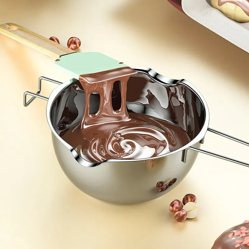 Wholesale Bakeware Wax Candle Candy Melts Chocolate Double Boiler Metal Stainless Steel Chocolate Warmer Melting Bowl - 2