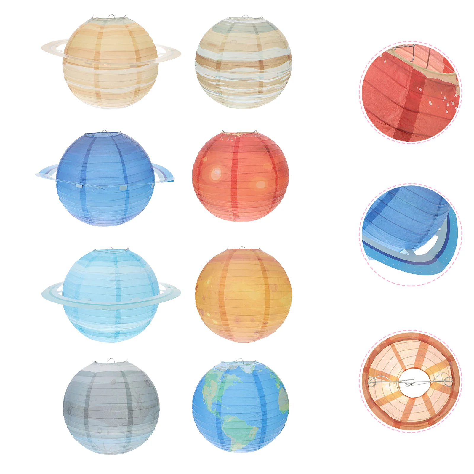 

Lanterns Paper Space Decorations Party Hanging Birthday Planet Solar System Girl Lantern Planets Outer Decor Ceiling Decoration