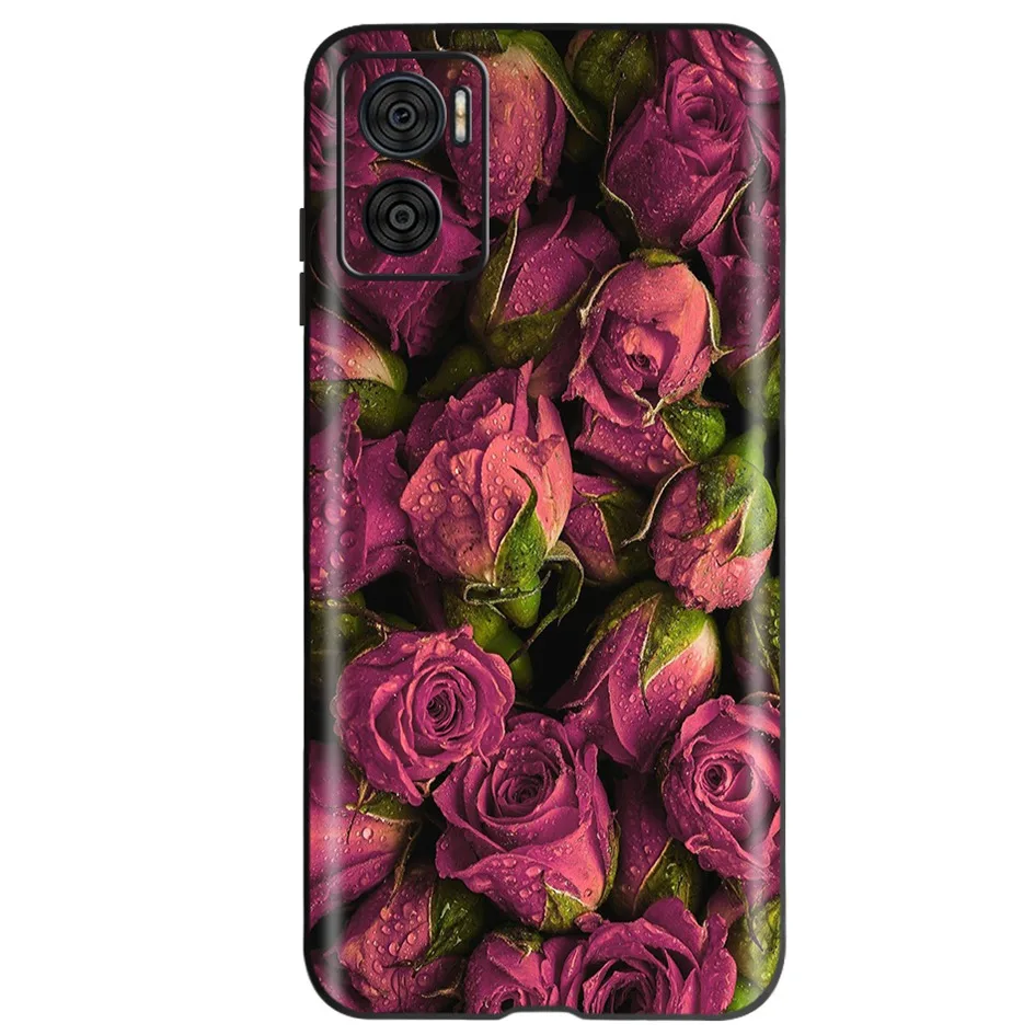 Elegant Flower Butterfly Soft Phone Case for Motorola Moto E Series