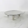 Modern simple and creative stainless steel round mirror tray storage soft decoration ornament living room  decoration 2